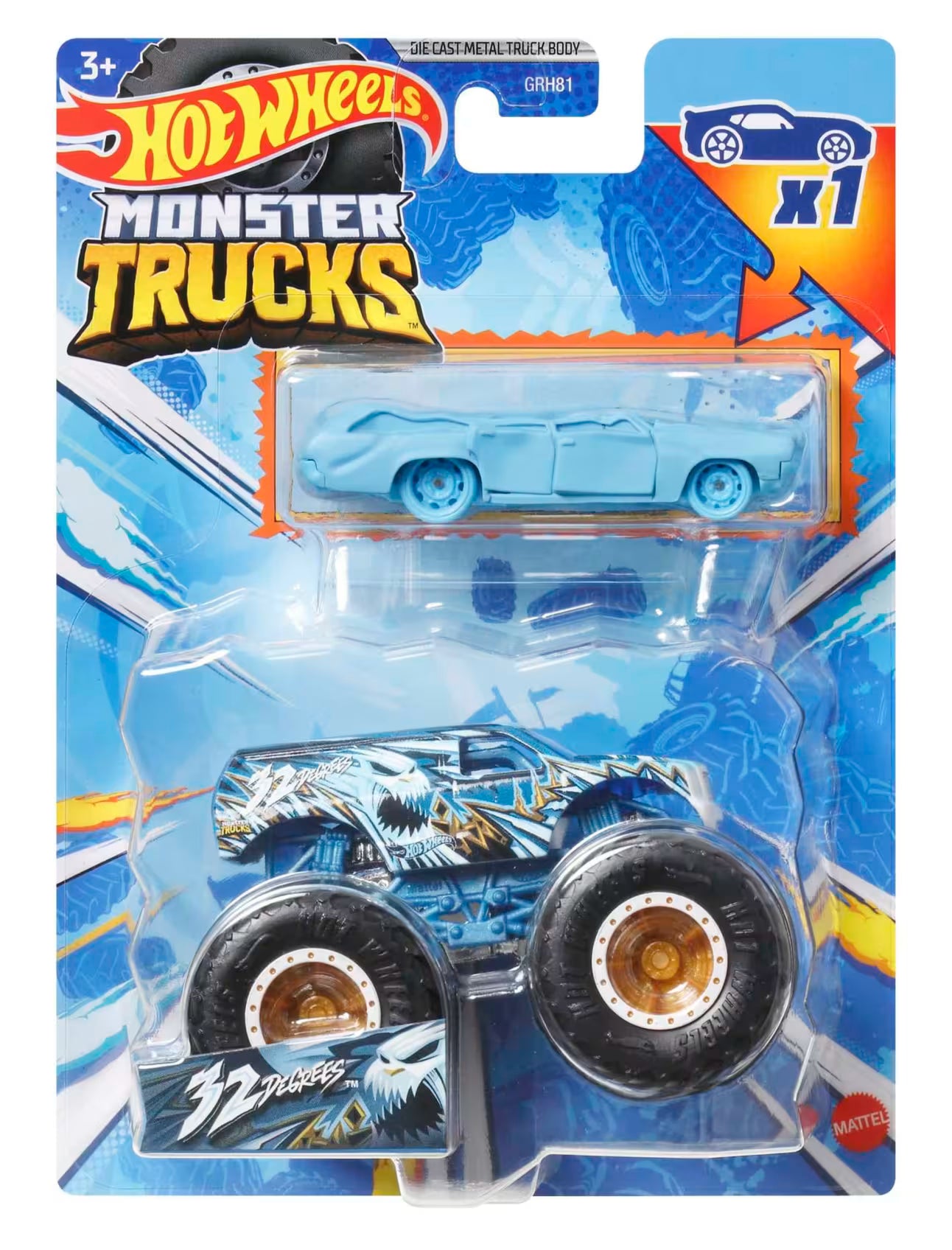 Hot Wheels - Monster Truck 1:64 Die-cast Truck ( + Car ) Asst