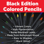Black Edition Colour Pencils - 12ct Tin