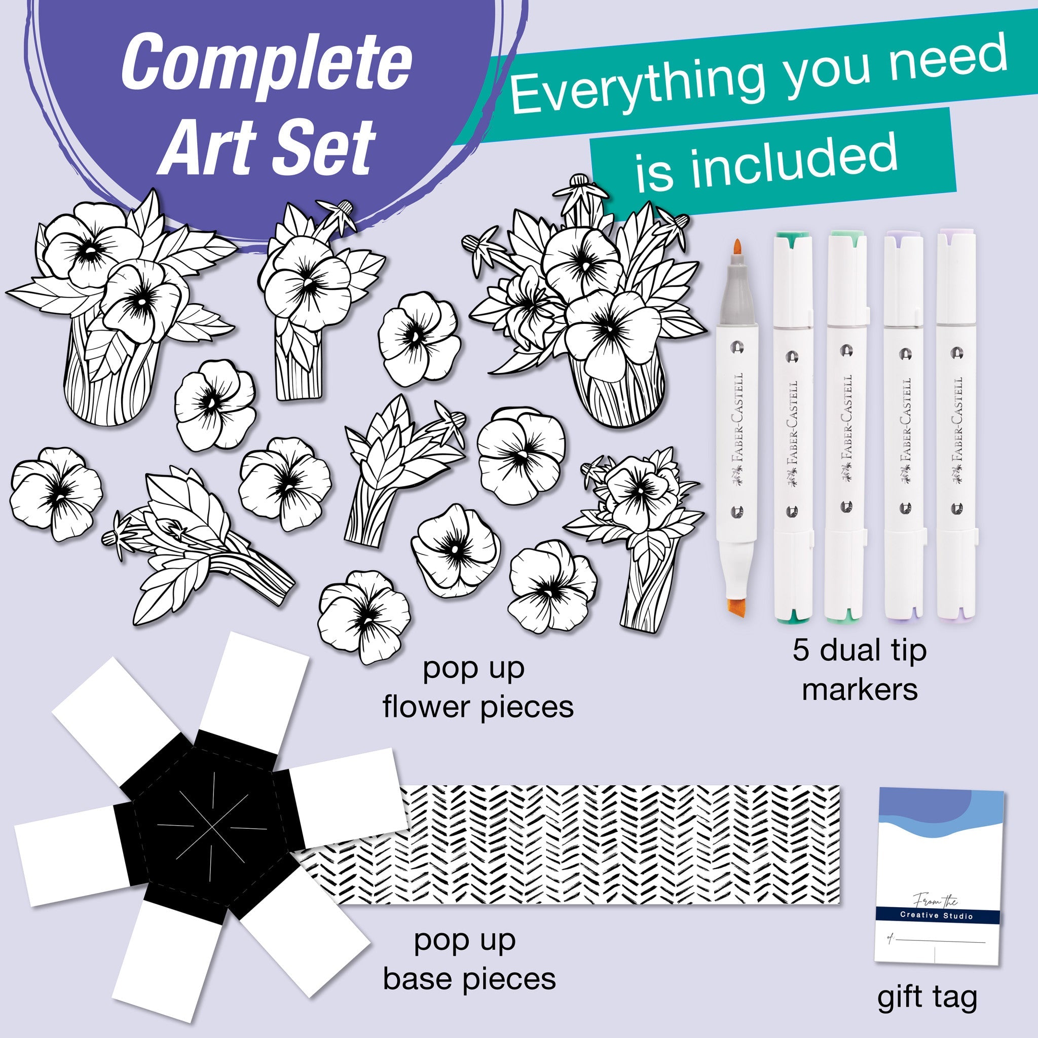 Pop Up Colouring Pansy