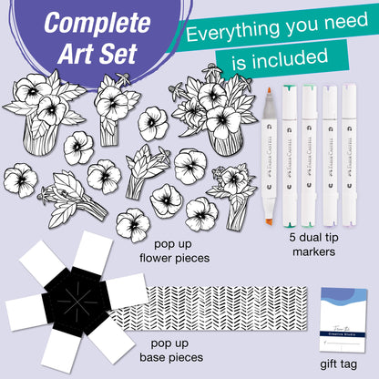 Pop Up Coloring Pansy