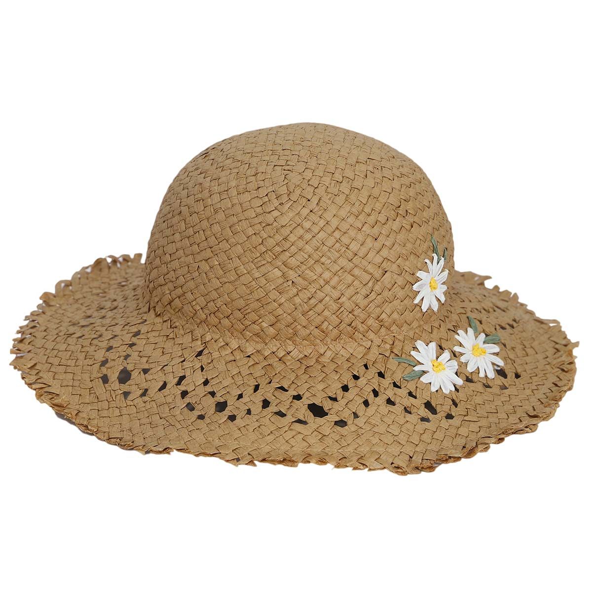 Straw Hat with Flowers