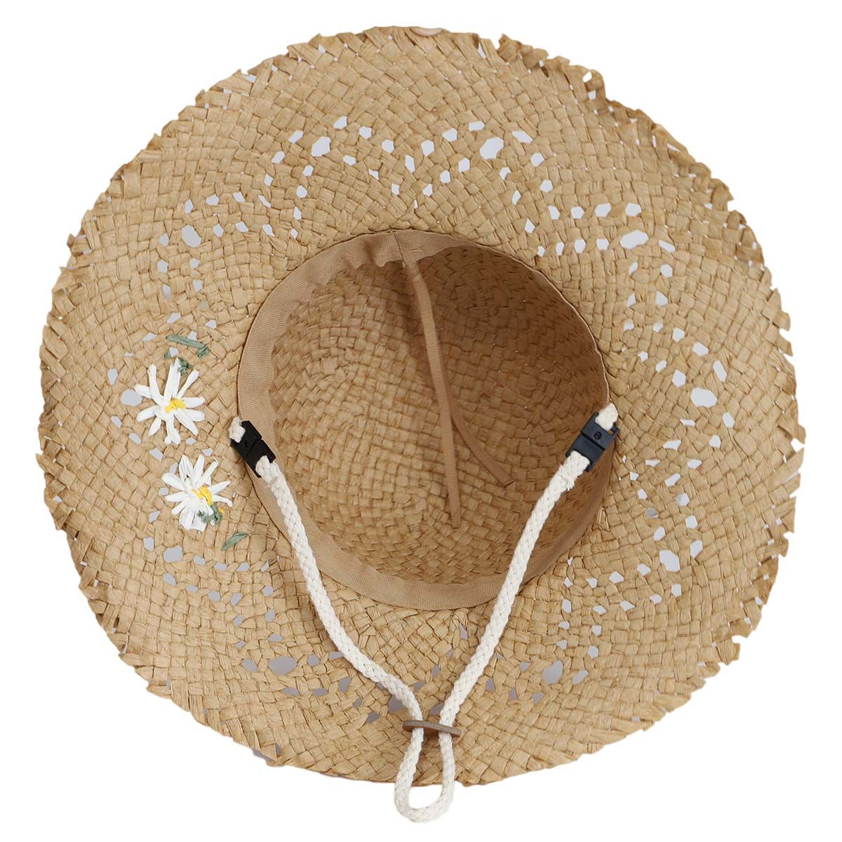 Straw Hat with Flowers