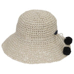 Straw Hat with Pom Pom (Matching Adult Size Available)