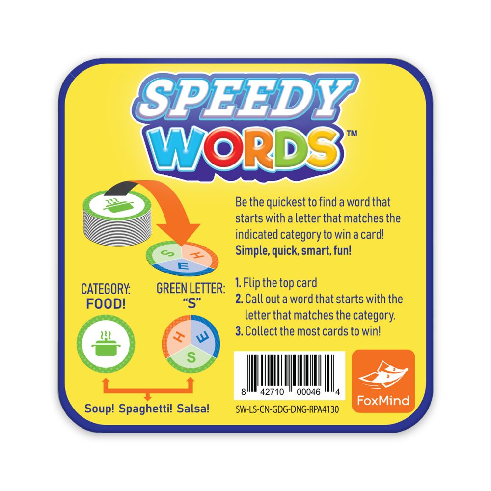 Speedy Words Tin Box – Quick Word Game