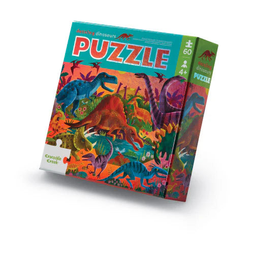 60-pc Holographic Puzzle / Dazzling Dinosaurs