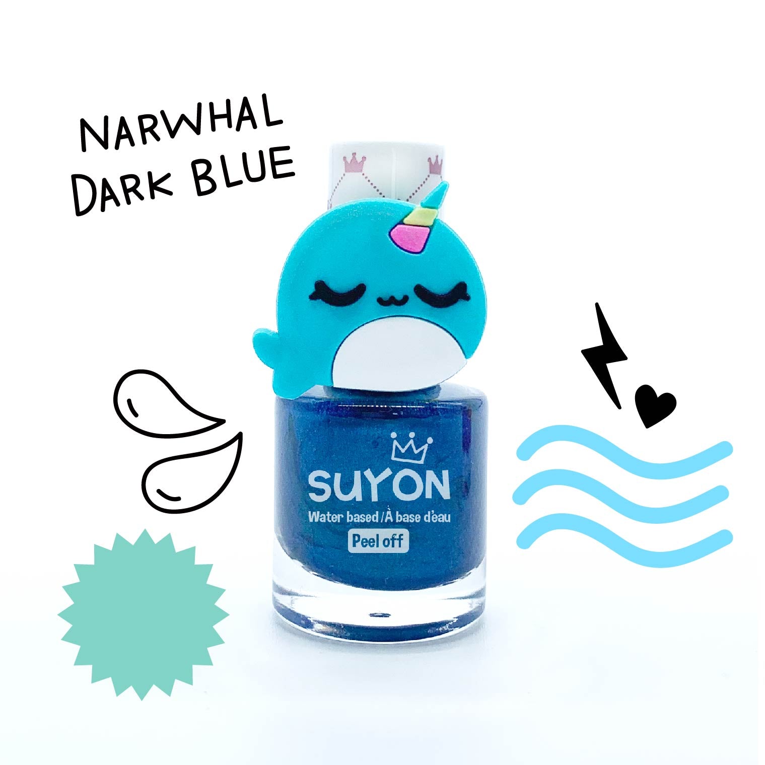 Suyon Nail Polish & Sock Gift Set - Dark Blue/Narwhal
