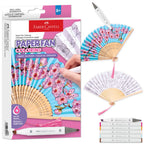 Paper Fan Coloring - Cherry Blossom