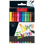 Black Edition Felt Tip Brush Pen - 10ct