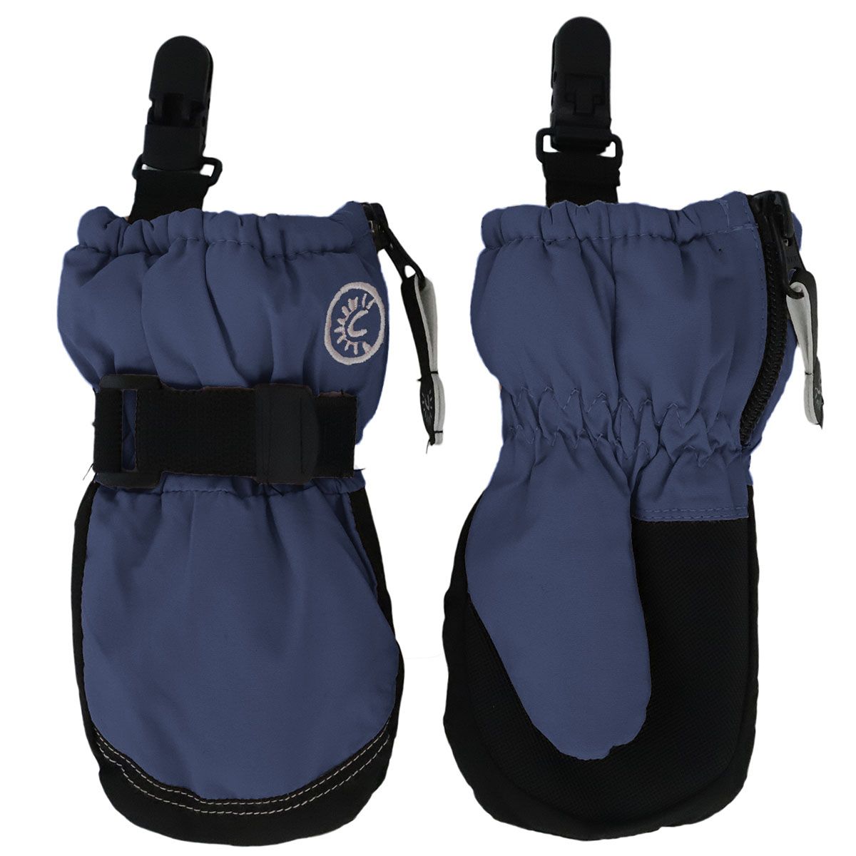 Waterproof Mitten with Cuff Clip Blue