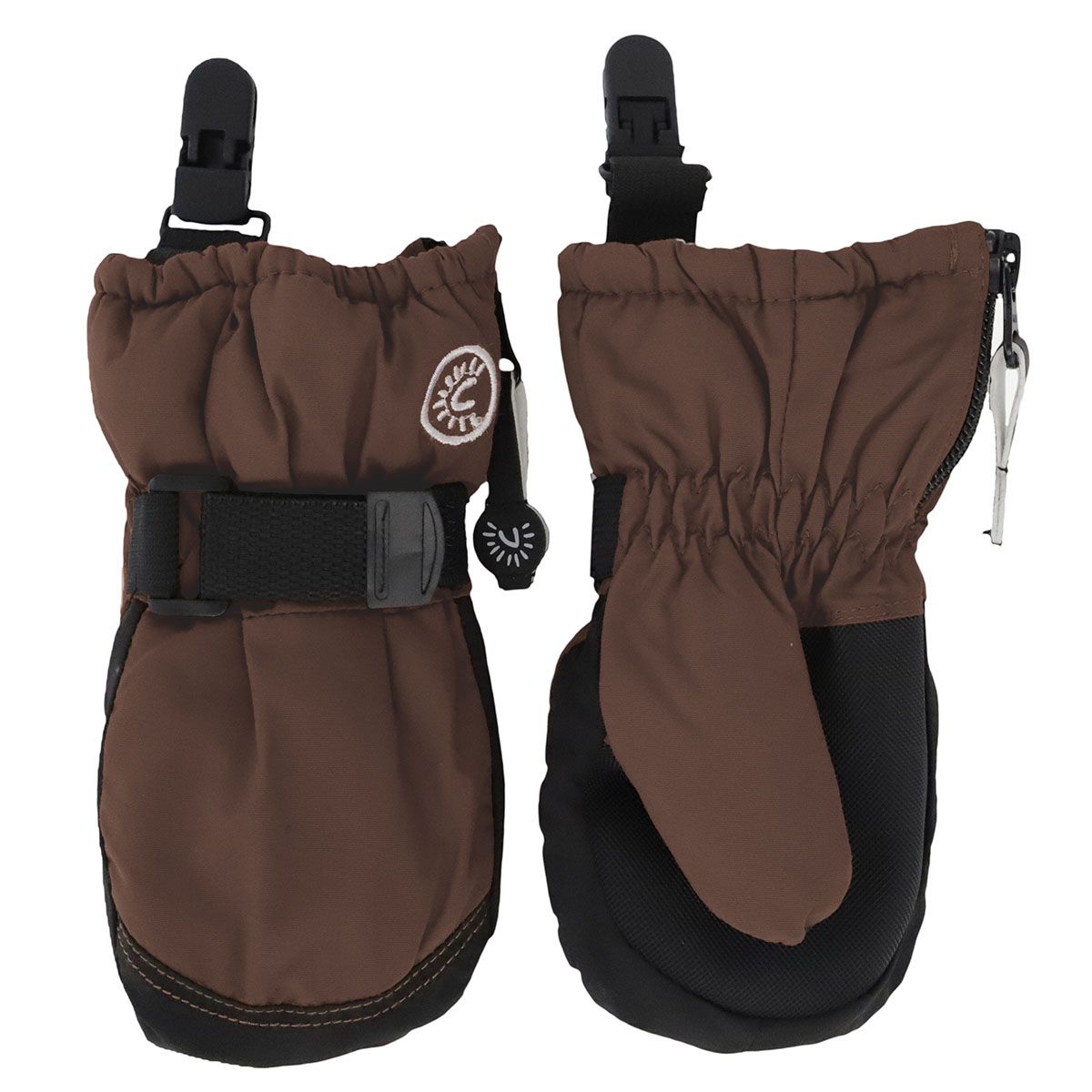 Waterproof Mitten with Cuff Clip Coffee