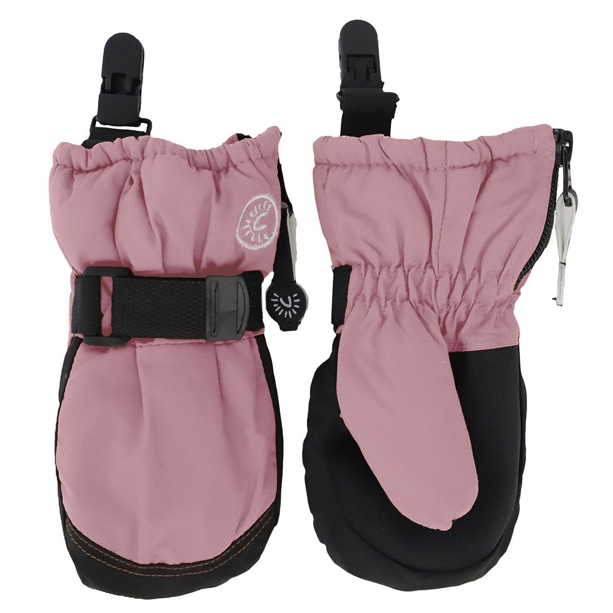 Waterproof Mitten with Cuff Clip Pink Lilas