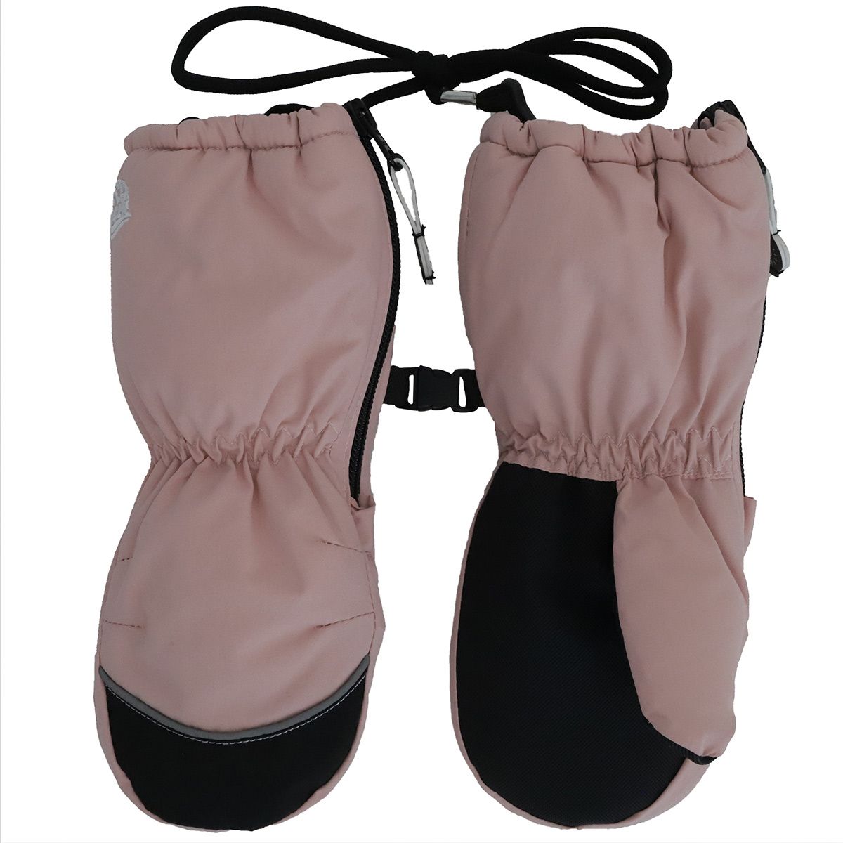 Long Cuff Waterproof Mitten with Cord Rose