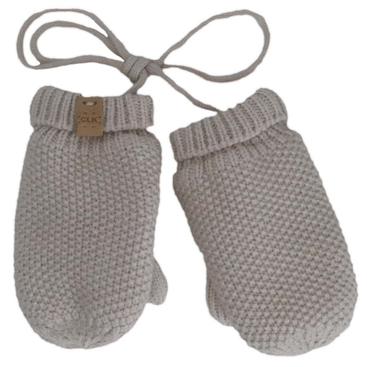 Knit Mitten Corded Moon Beam