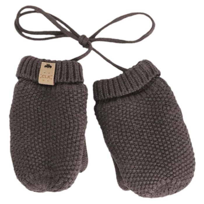 Knit Mitten Corded Morel