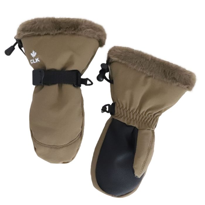 Faux Fur Cuff Mitt CLK Mitten Olive
