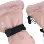 Faux Fur Cuff Mitt CLK Mitten Rose
