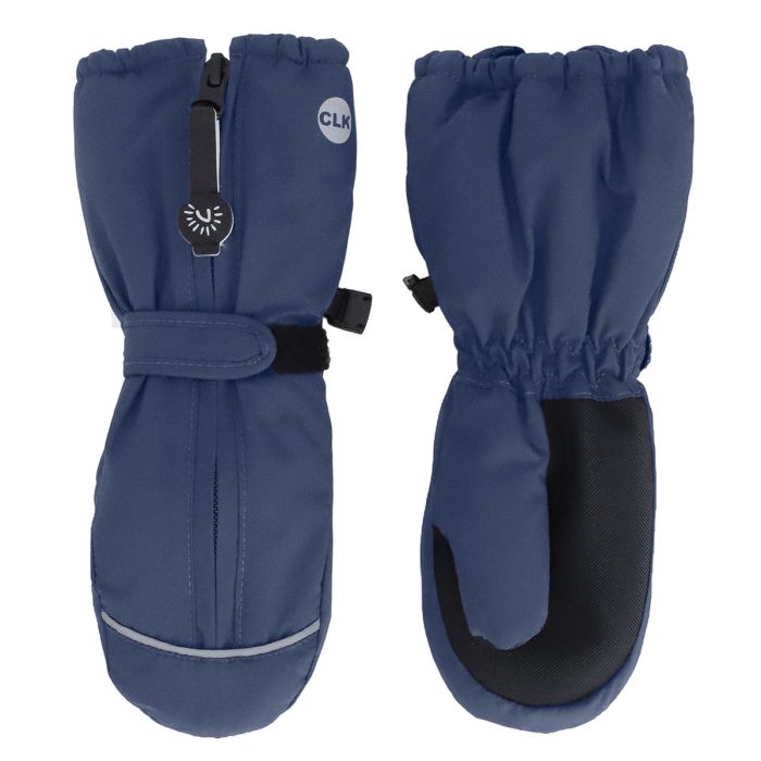 Front Zip Waterproof Mitten PFAS Blue