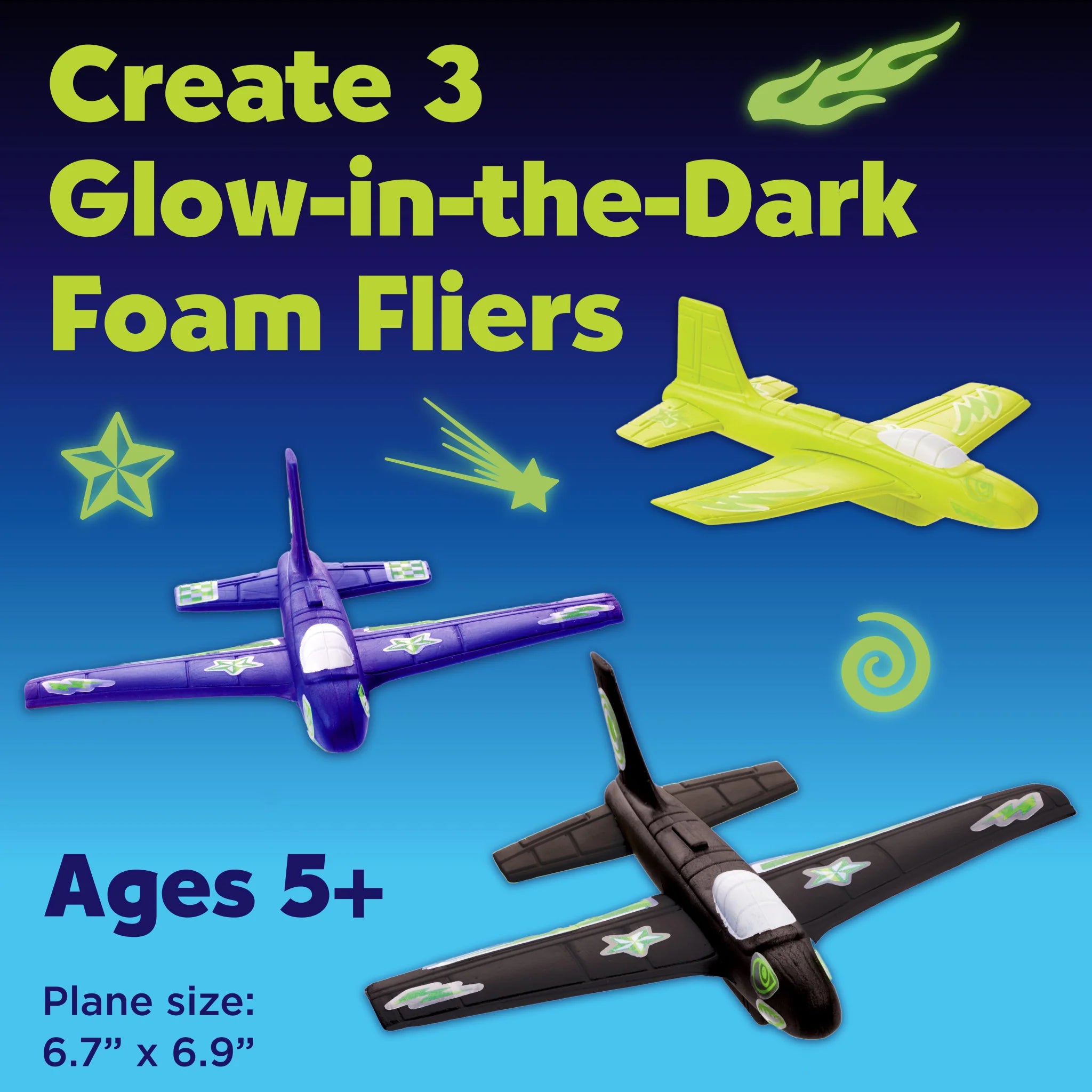 Stunt Squadron - Glow in the Dark - Foam Fliers