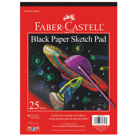 Black Paper Pad 9" x 12"